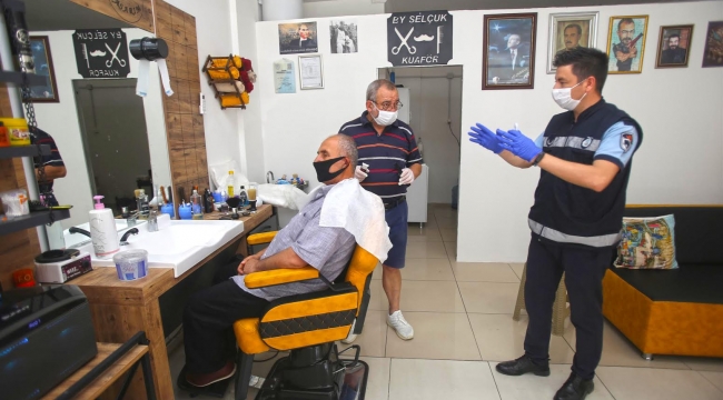 Karabağlar’da berber ve kuaför salonlarına denetim