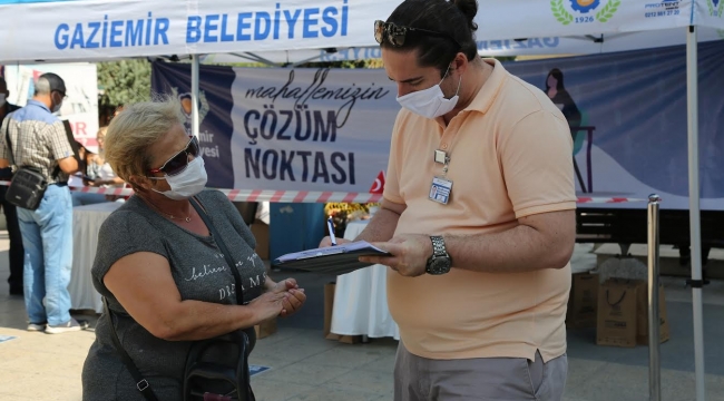 (Foto Galerili Haber) Gaziemir Belediyesi Çözüm Noktası ile vatandaşa ulaşıyor