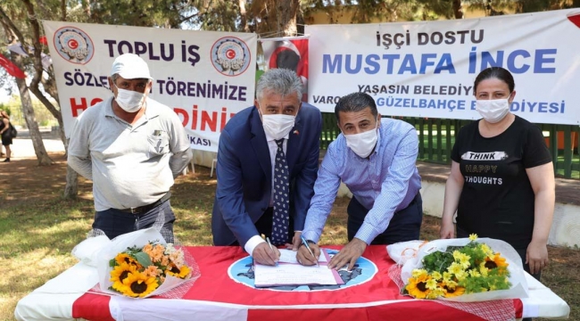 Güzelbahçe Belediyesi'nden İzmir'de bir ilk: KYK'lı işçilerle sendika sözleşmesi imzalandı