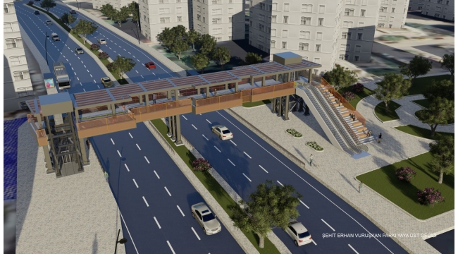 (Foto Galerili Haber) İzmir Büyükşehir Belediyesi’nden üst geçit projelerine estetik dokunuş