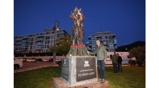 Üç fidan idam edildikleri saatte anıldı