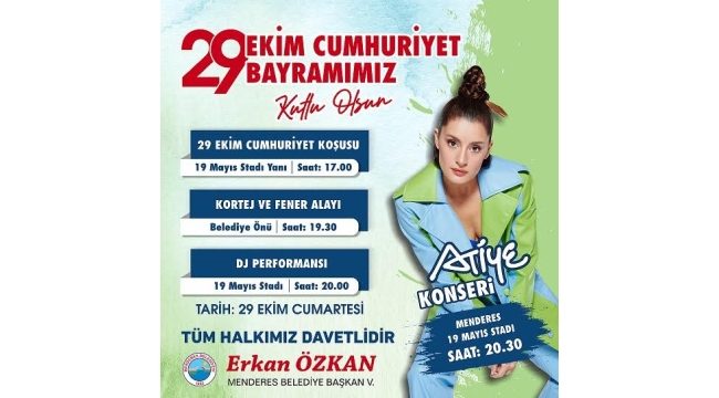 Cumhuriyet Bayramı Menderes’te coşkuyla kutlanacak