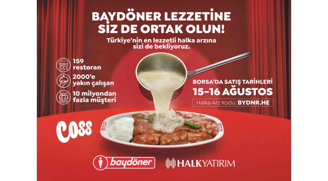 Baydöner halka arz ediliyor