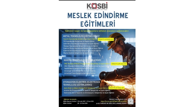 KOSBİ MTAL	Meslek Edindirme Kursu ilk mezunlarını verdi