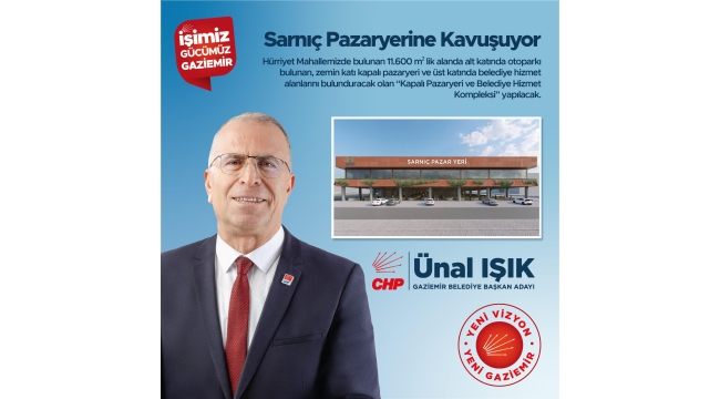 CHP Gaziemir Başkan adayı Ünal Işık’tan modern pazar yerleri sözü
