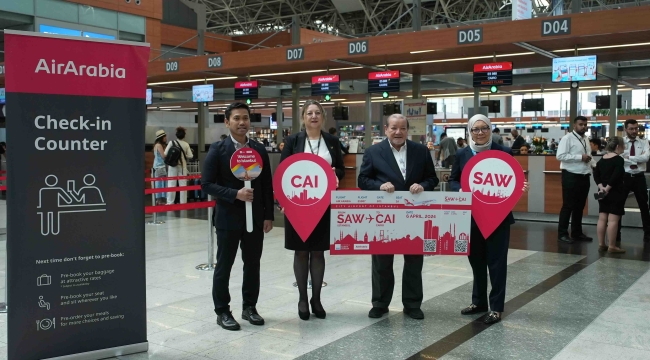 Sabiha Gökçen'den Air Arabia Egypt ile Kahire uçuşları başladı