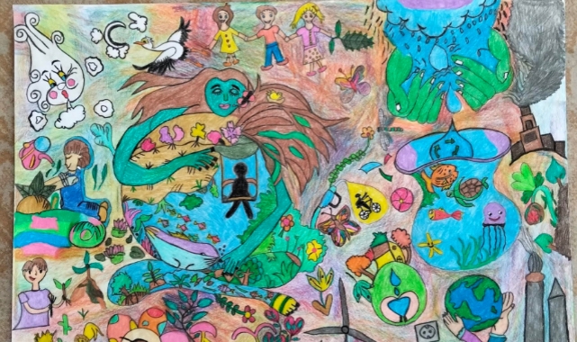 Minik ressamlar geleceği renklendirdi