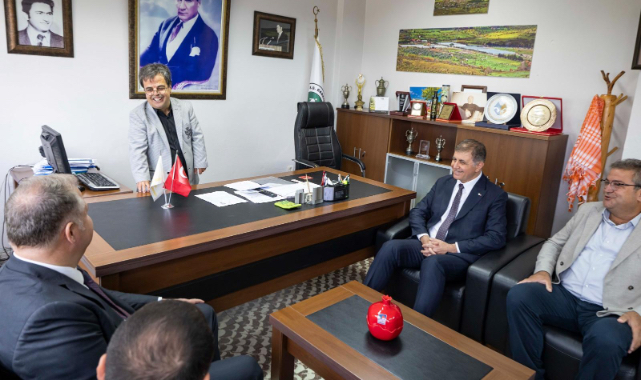 Başkan Tugay Bademler Kooperatifi’ni ziyaret etti