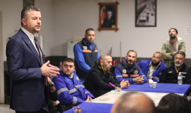 Başkan Görkem Duman, yılbaşını emekçilerle birlikte karşıladı