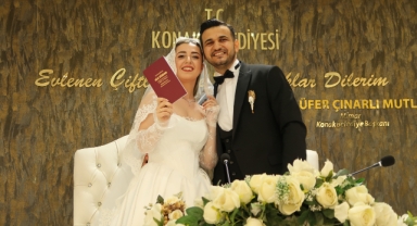 Mühendis çift dünya evine girdi