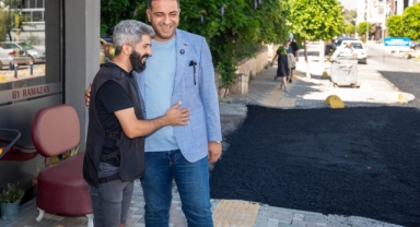 Başkan Erman Uzun, asfalt serim çalışmalarını yerinde takip etti