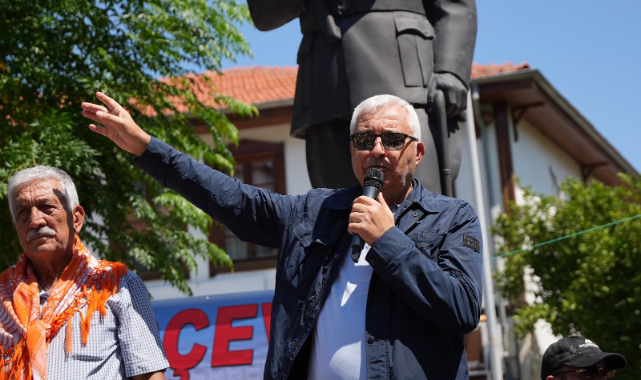 Başkan Türkmen ve vatandaşlar madene karşı tek yürek
